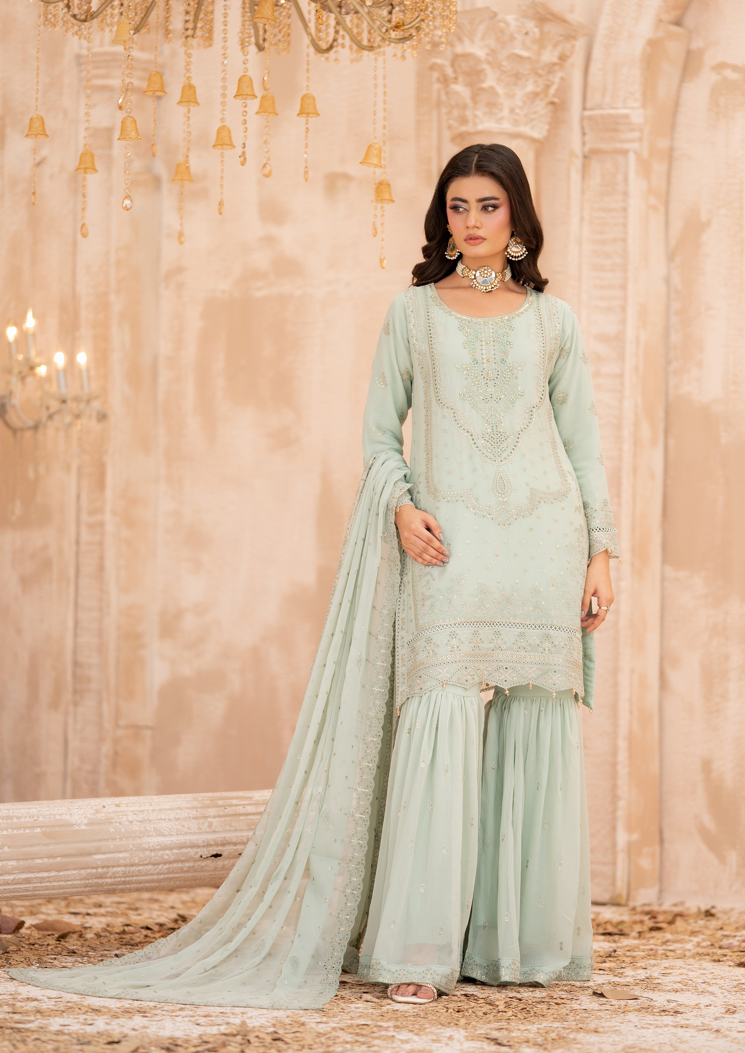 Alvina BN-1176 - 3 Piece Stitched Fancy Heavy Embroidered - Bint-e-Noor