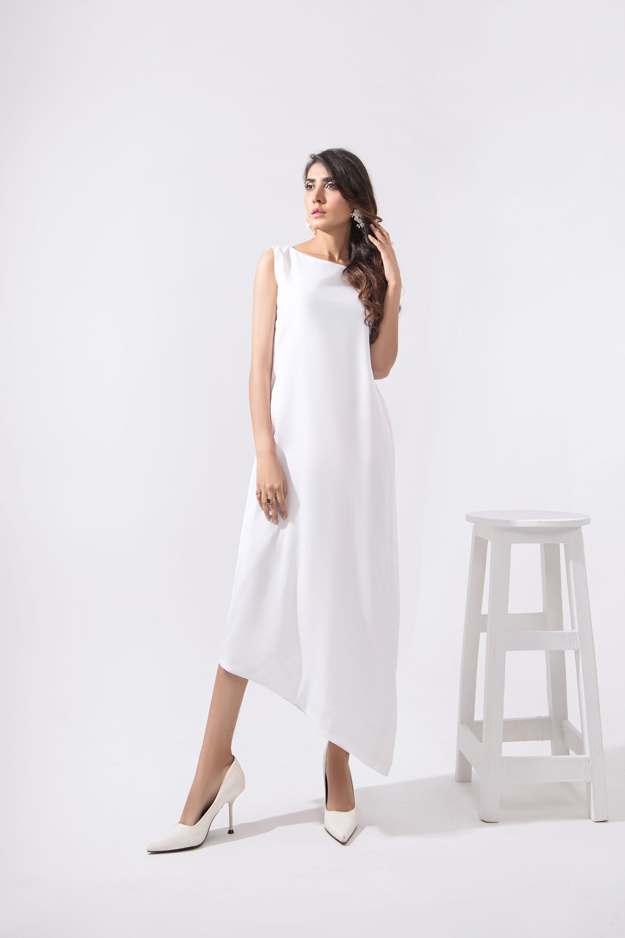 Diagonal Cut Maxi with Cape - SYAH