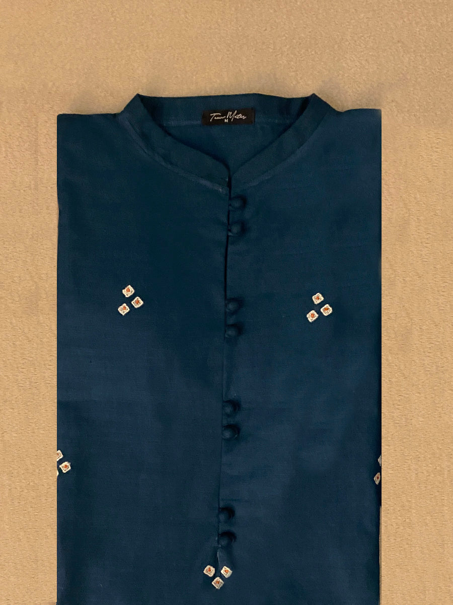 Blue 2pc "Embroidered Khadder” - Teen Meter