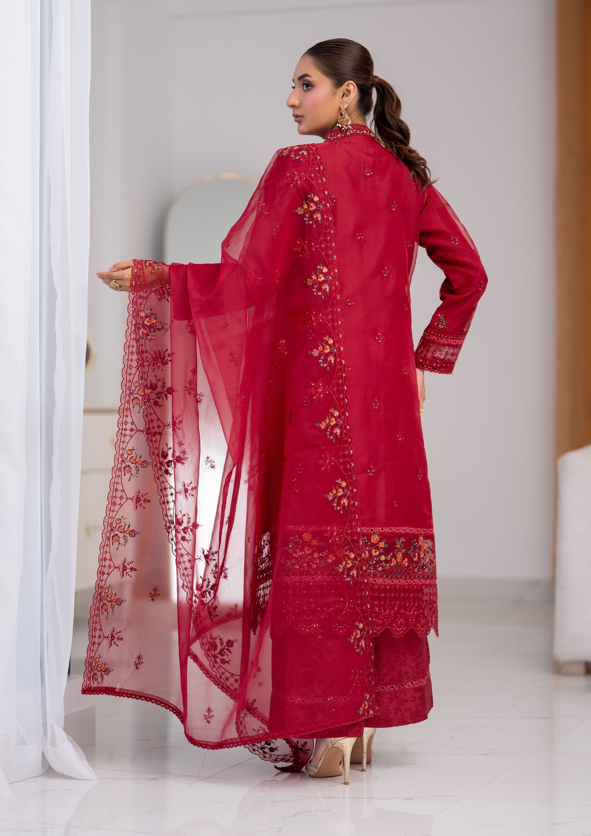 Aishal BN-1132 - 3 Piece Stitched Fancy Heavy Embroidered - Bint-e-Noor