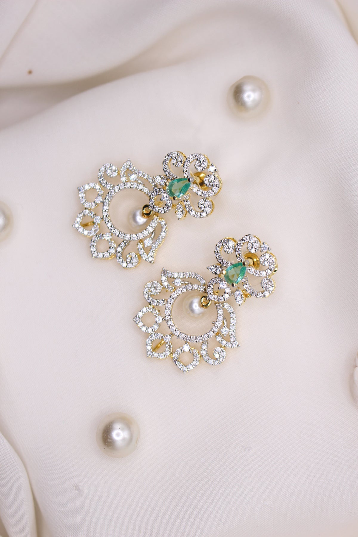 Gold Plated Designer Earrings - Aloro Jewels