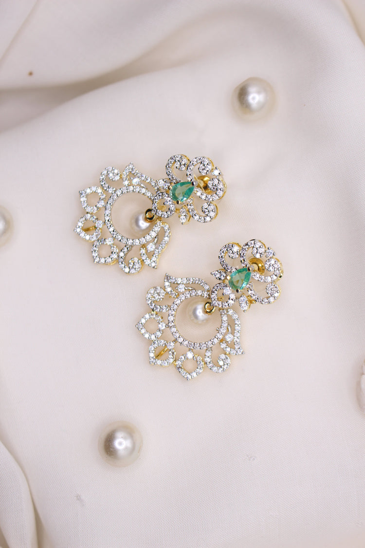 Gold Plated Designer Earrings - Aloro Jewels