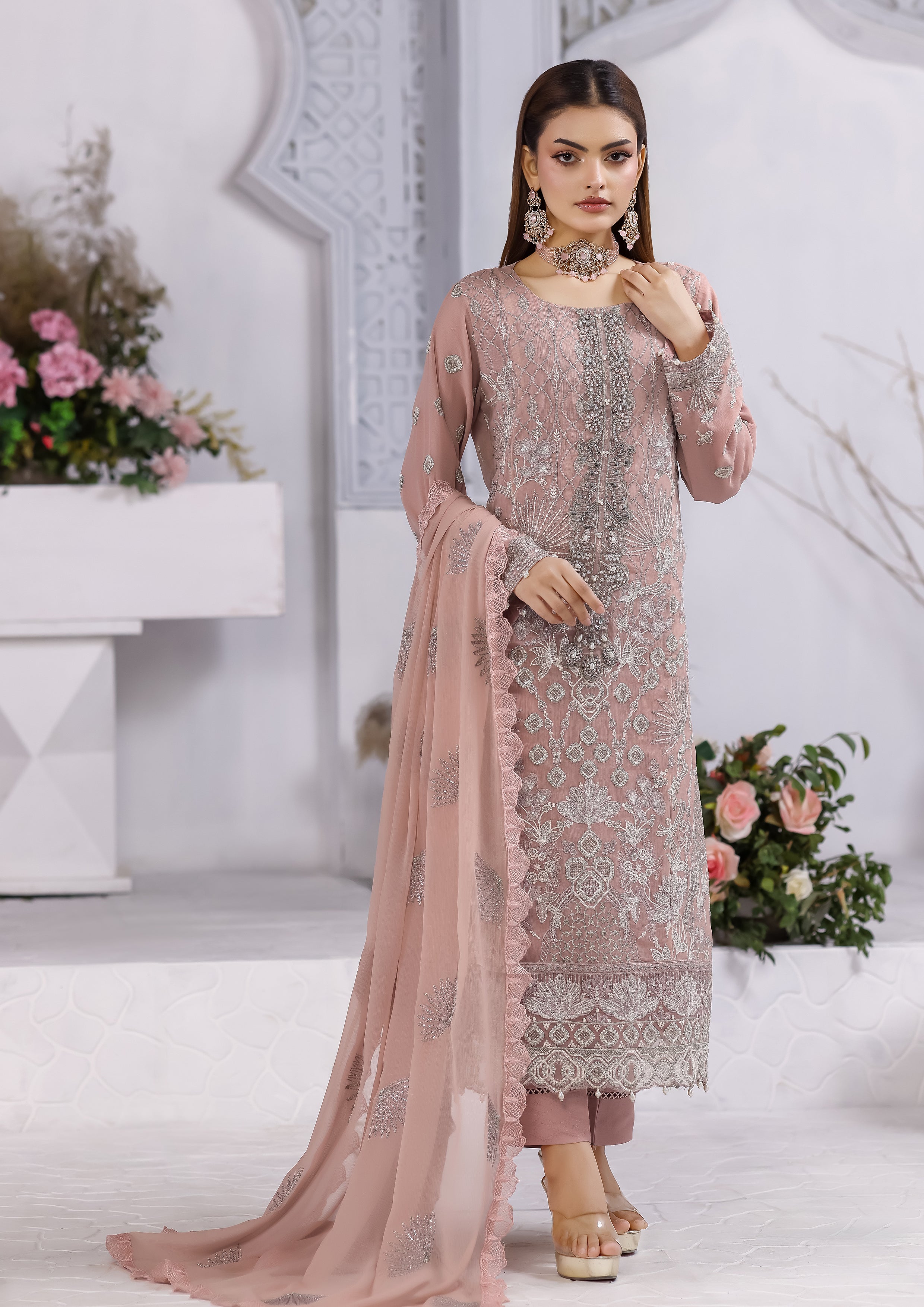 Talia BN-1080 - 3 Piece Stitched Fancy Heavy Embroidered - Bint-e-Noor