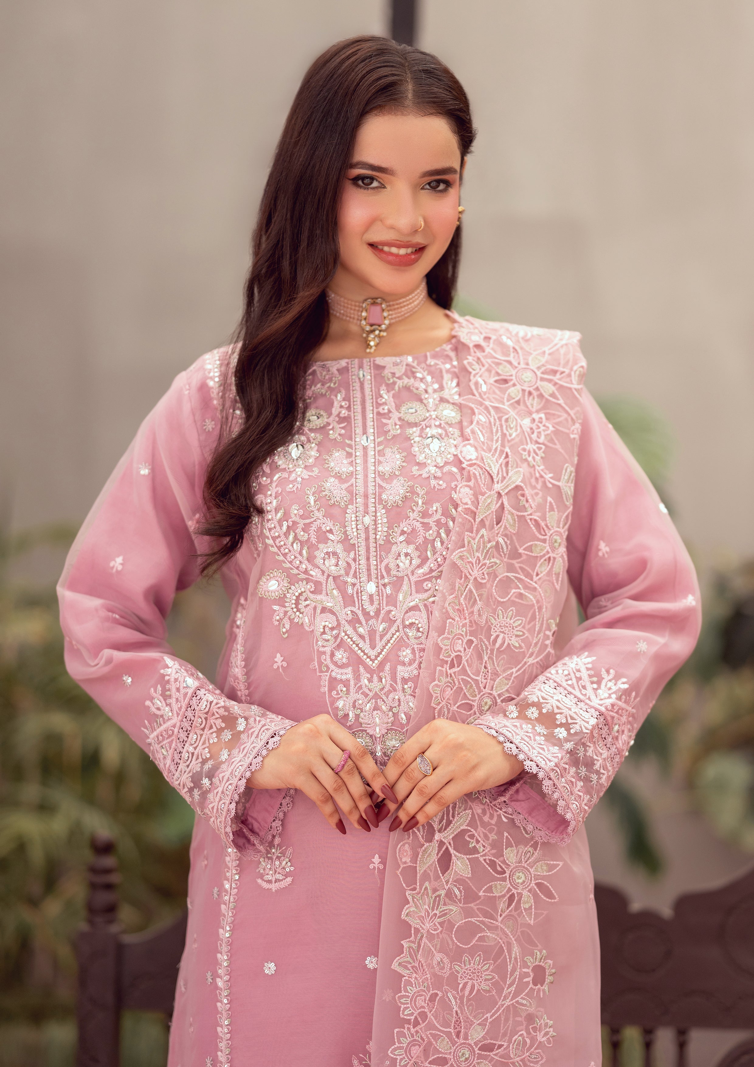 Faliha BN-1153 - 3 Piece Stitched Fancy Heavy Embroidered - Bint-e-Noor