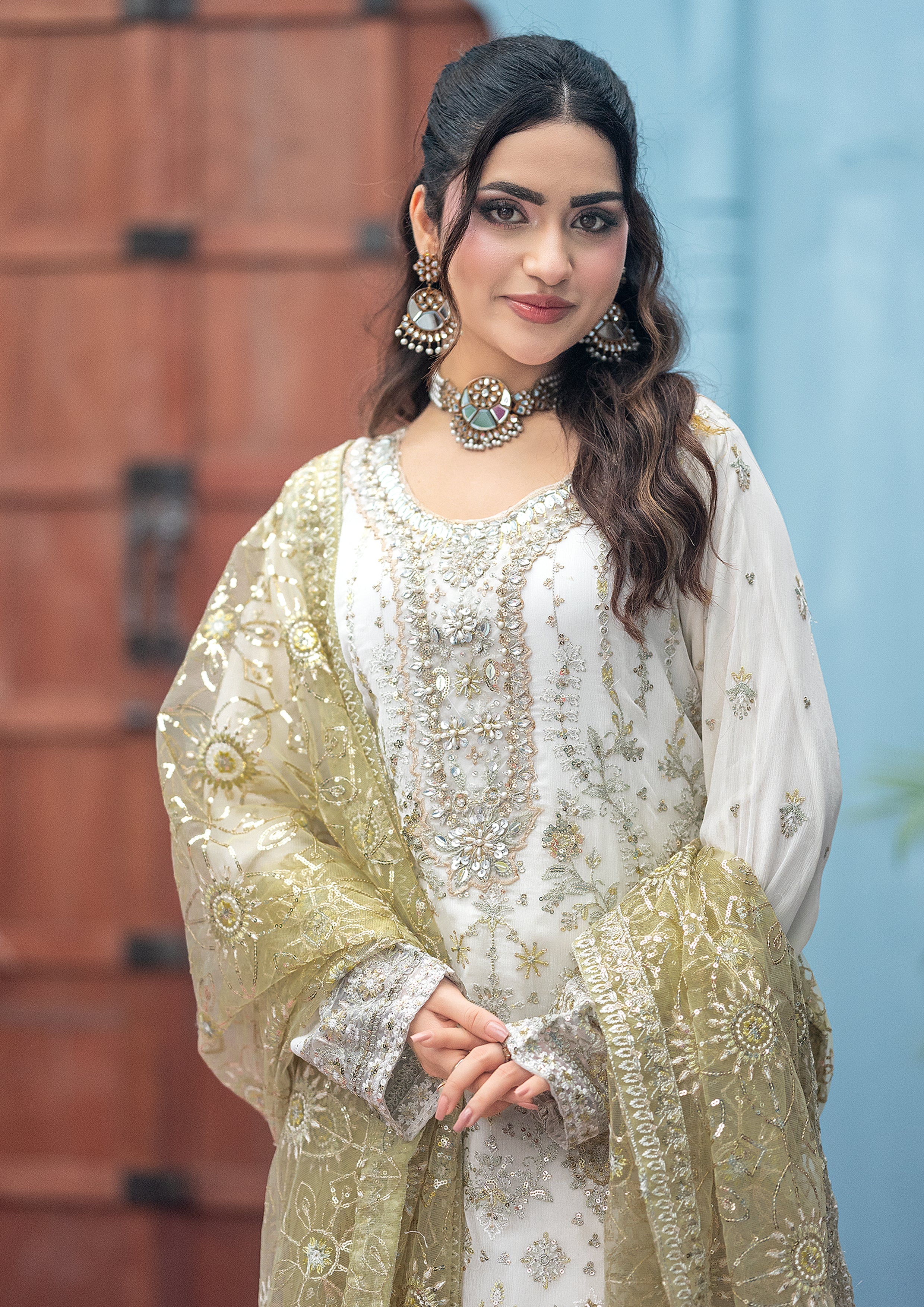 La-Amalia BN-1064 - 3 Piece Semi-Stitched Fancy Heavy Embroidered - Bint-e-Noor