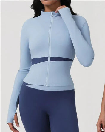 Yoga and Gym Crop Zipper Jacket - Velora