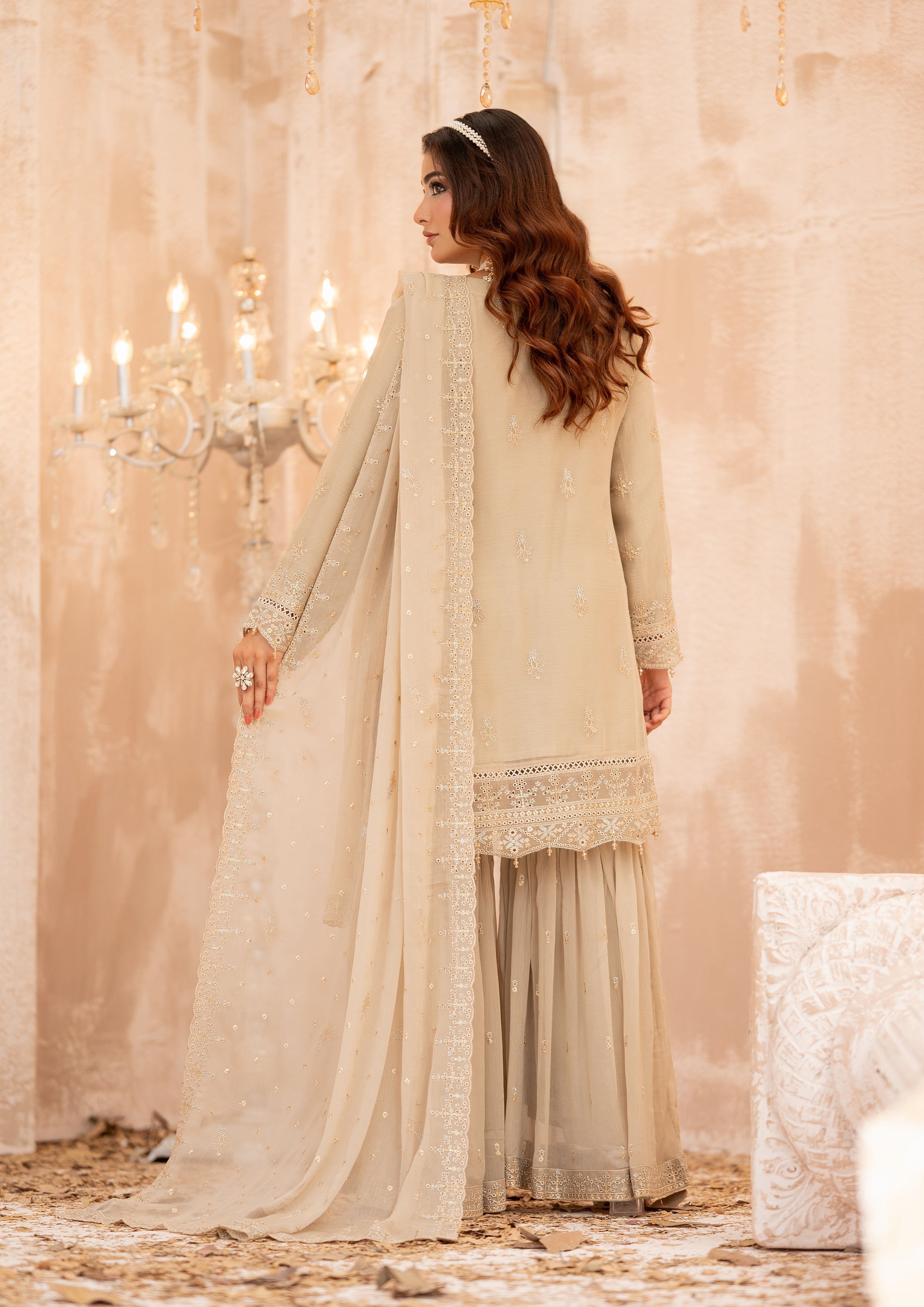 Alvina BN-1177 - 3 Piece Stitched Fancy Heavy Embroidered - Bint-e-Noor