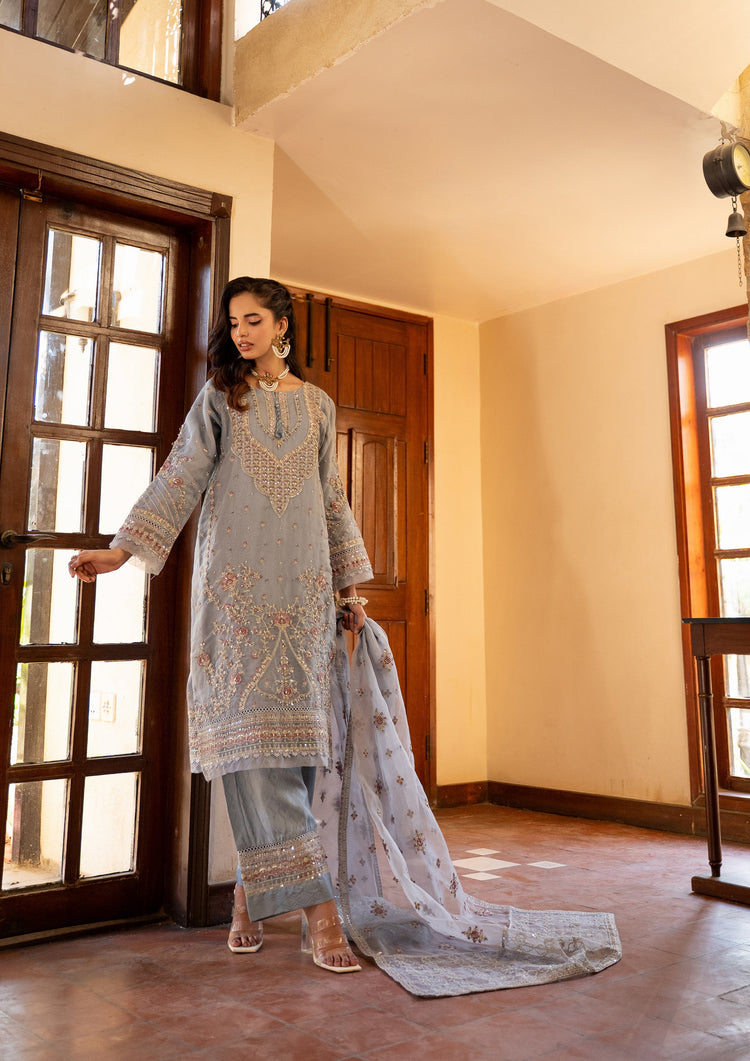 Mishka BN-1047 - 3 Piece Stitched Fancy Heavy Embroidered - Bint-e-Noor