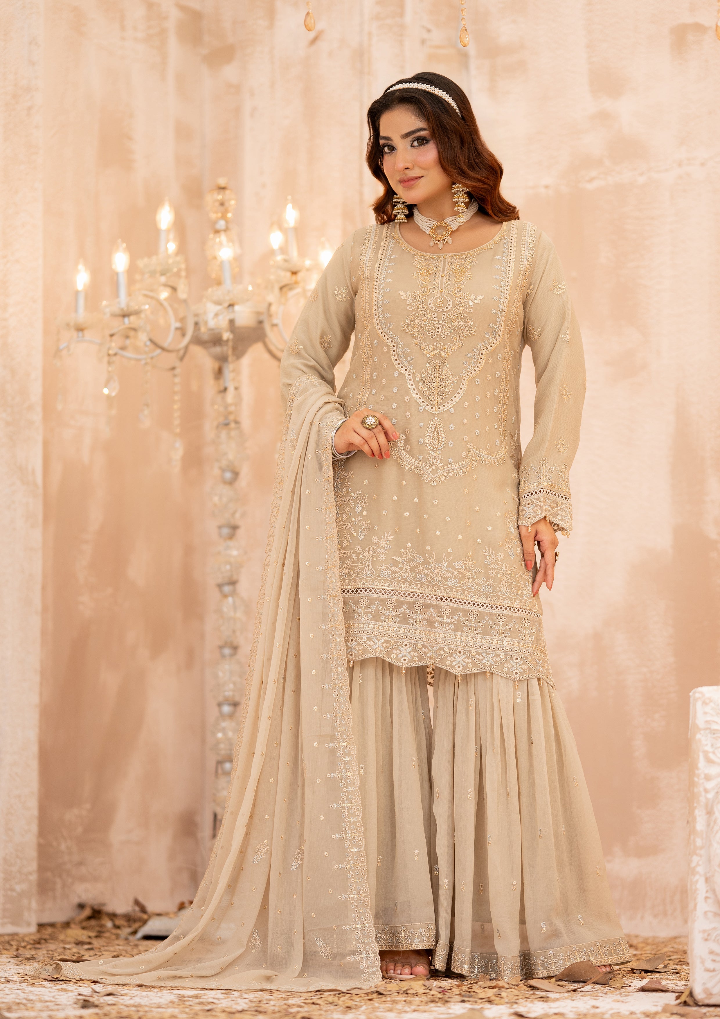 Alvina BN-1177 - 3 Piece Stitched Fancy Heavy Embroidered - Bint-e-Noor