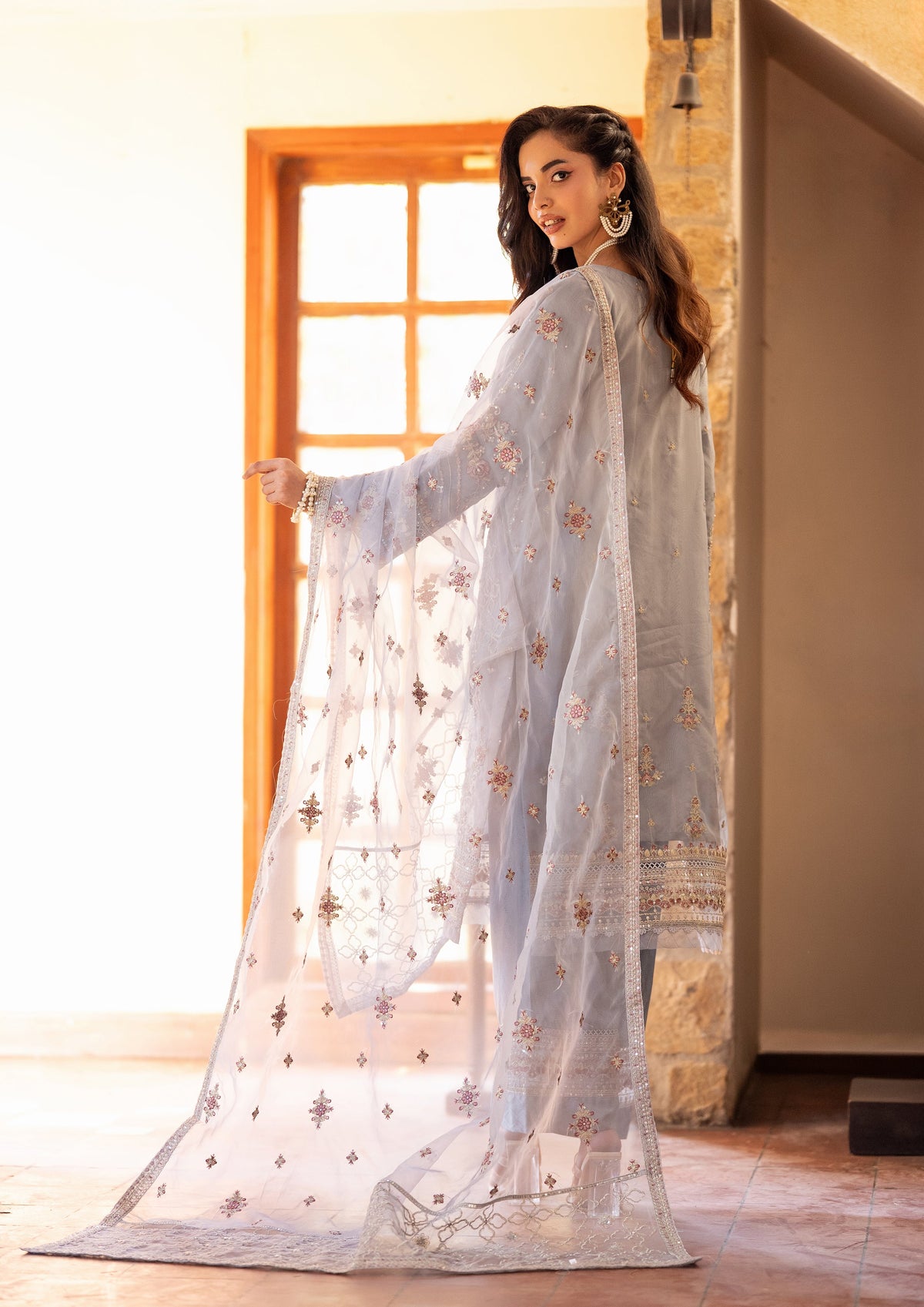 Mishka BN-1047 - 3 Piece Stitched Fancy Heavy Embroidered - Bint-e-Noor