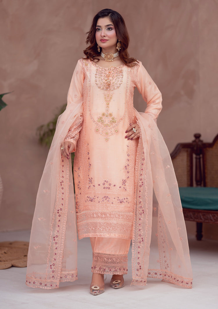Masooma BN-1105 - 3 Piece Stitched Fancy Heavy Embroidered - Bint-e-Noor