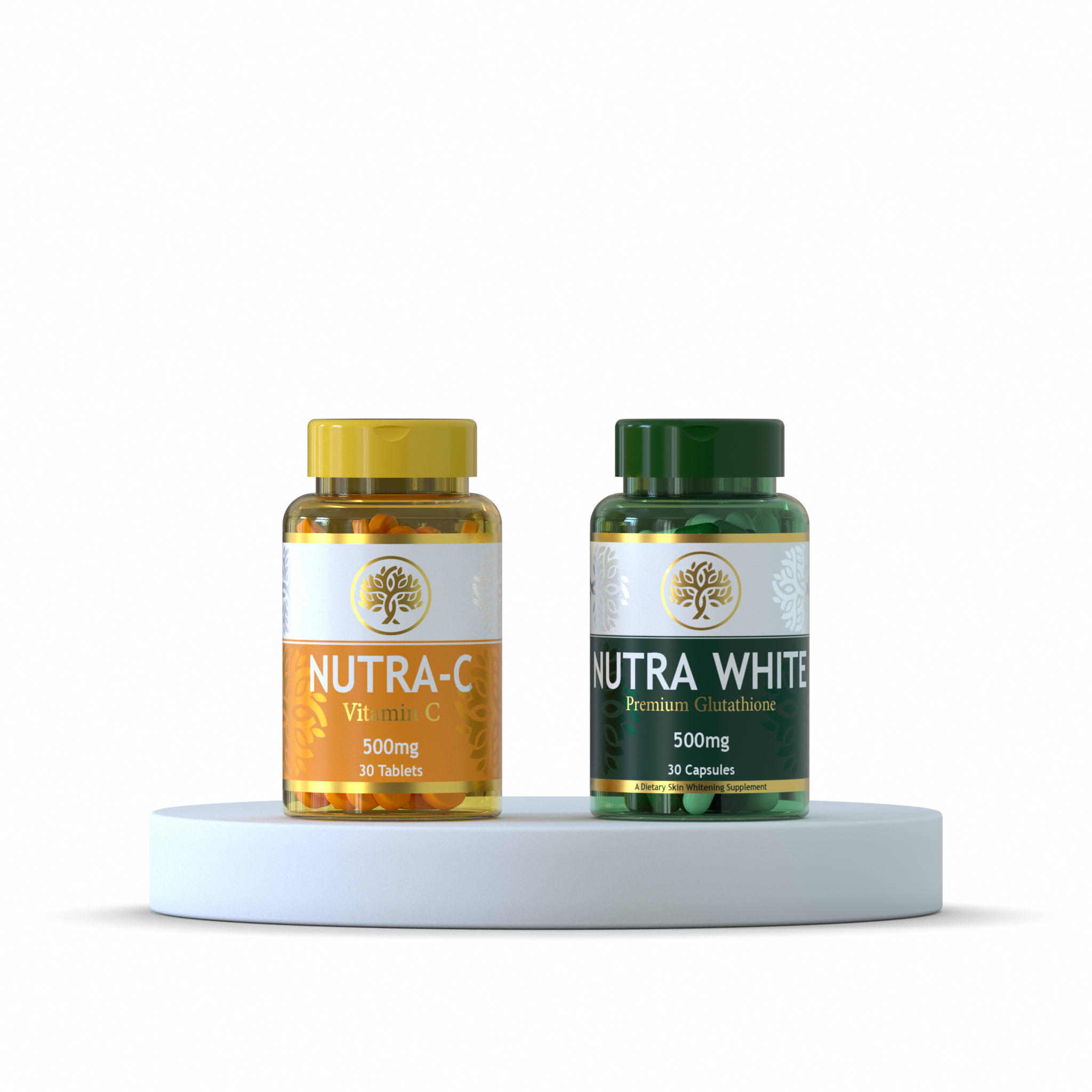Nutrawhite Glutathione (30) + Nutra-C Vitamin C (30) - 15-Day Dose - Nutrexlabs.com