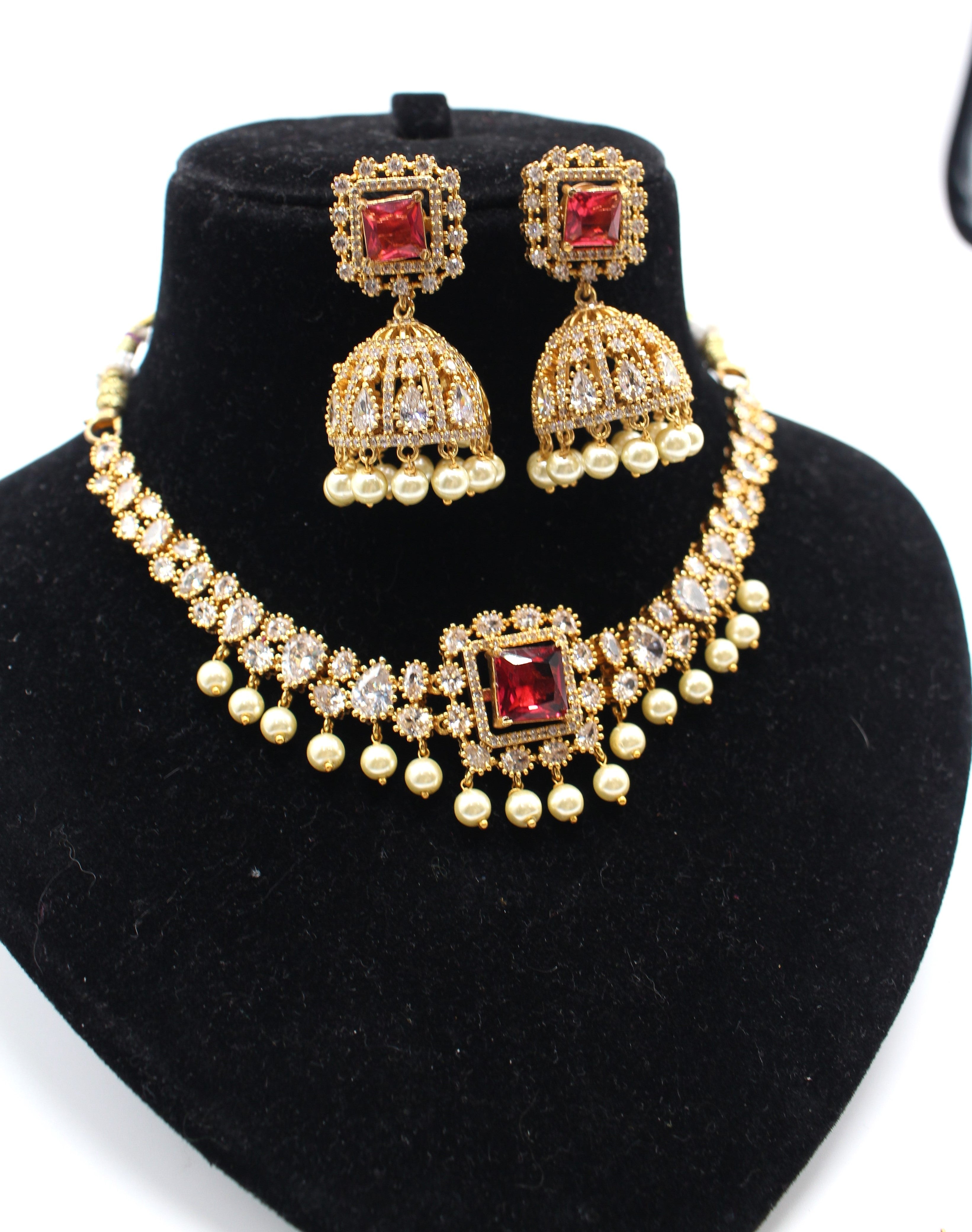 Mossinate Diamond Necklace With Changeable Stones - Aloro Jewels