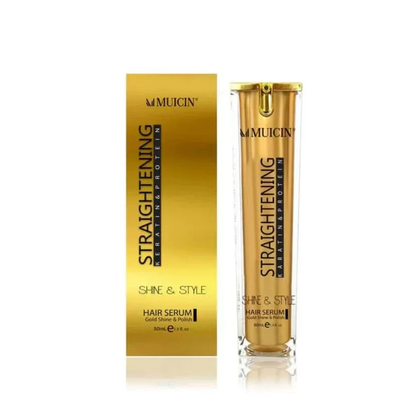 Gold Shine & Style Hair Straightening Serum - Muicin