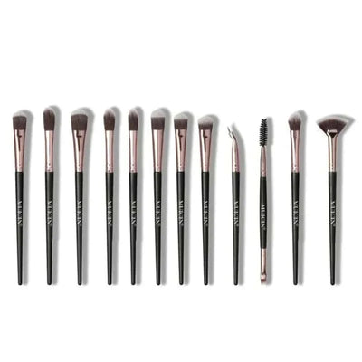 Rose Gold & Black Eye Brush Collection - 12 Pieces - Muicin