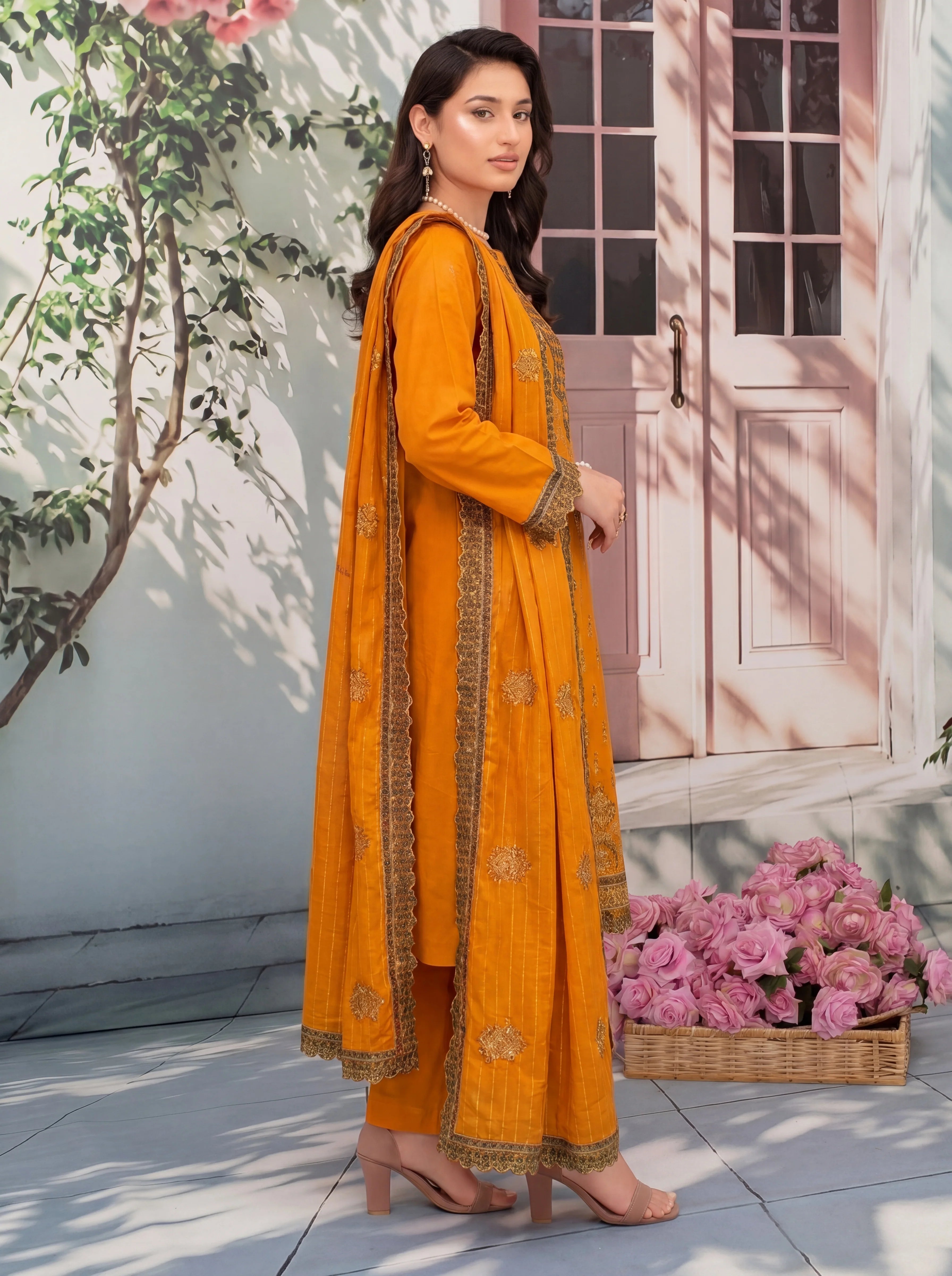 DREAM ORCHID LAWN SUIT-3PC - SS-1071 - Sundar Stitch