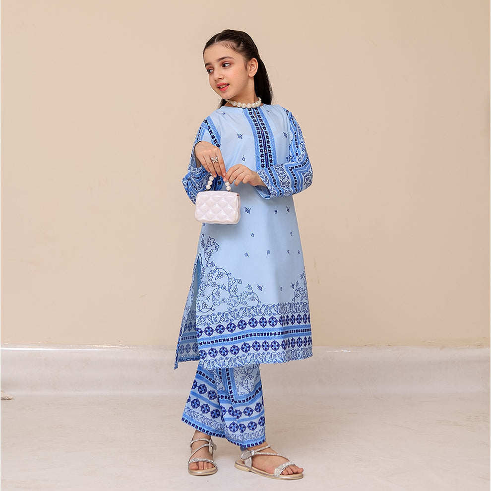 Paris Blue – Co-Ord Set - Silk - Rangooz
