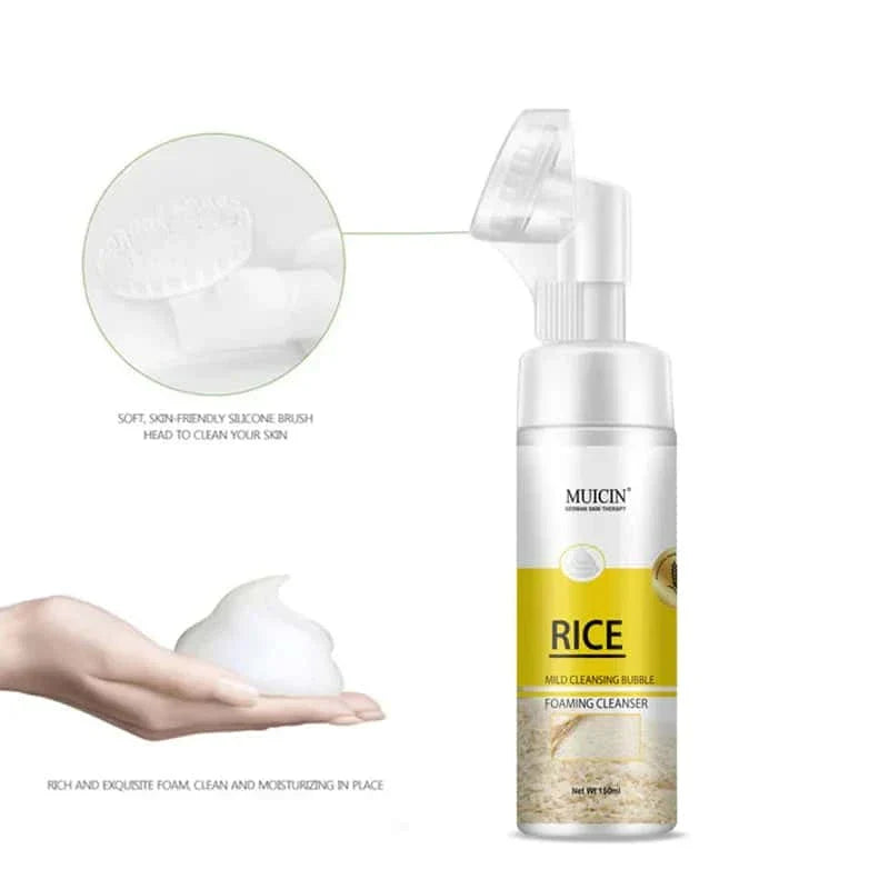 Rice Mild Cleansing Bubble Foaming Facial Cleanser - Muicin
