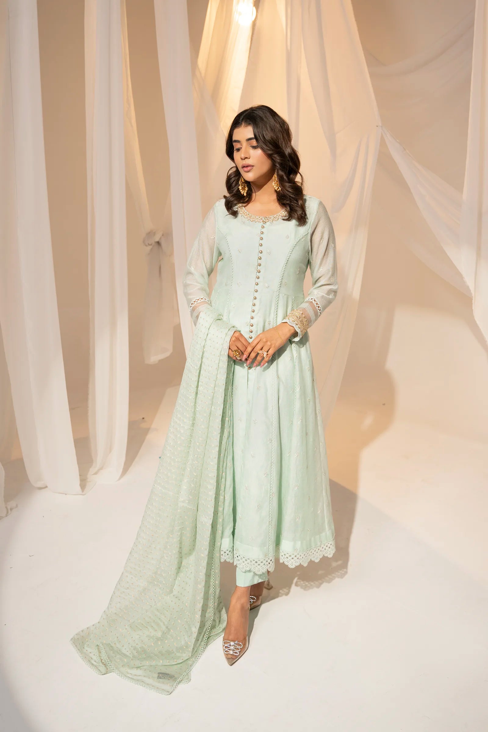 Zyna 3 Piece Stitched - Javeria Zoa