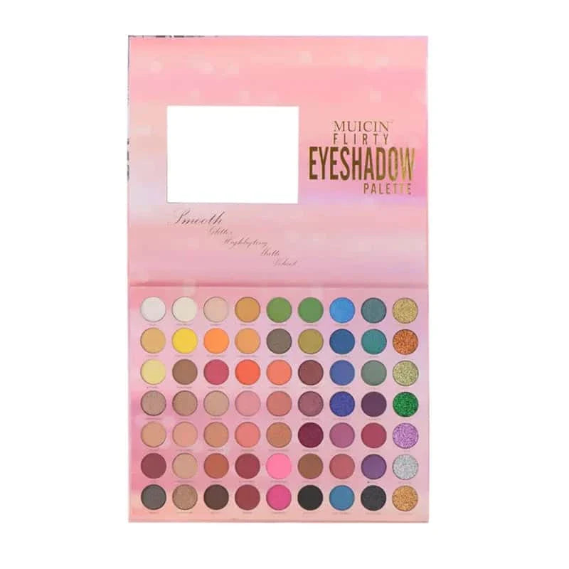Flirty Velvet Matte & Glitter 63 Colors Eyeshadow Palette - Muicin