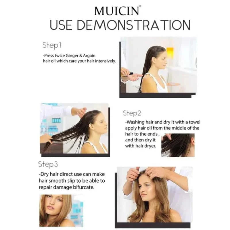 Ginger & Argan Hair Oil - Muicin