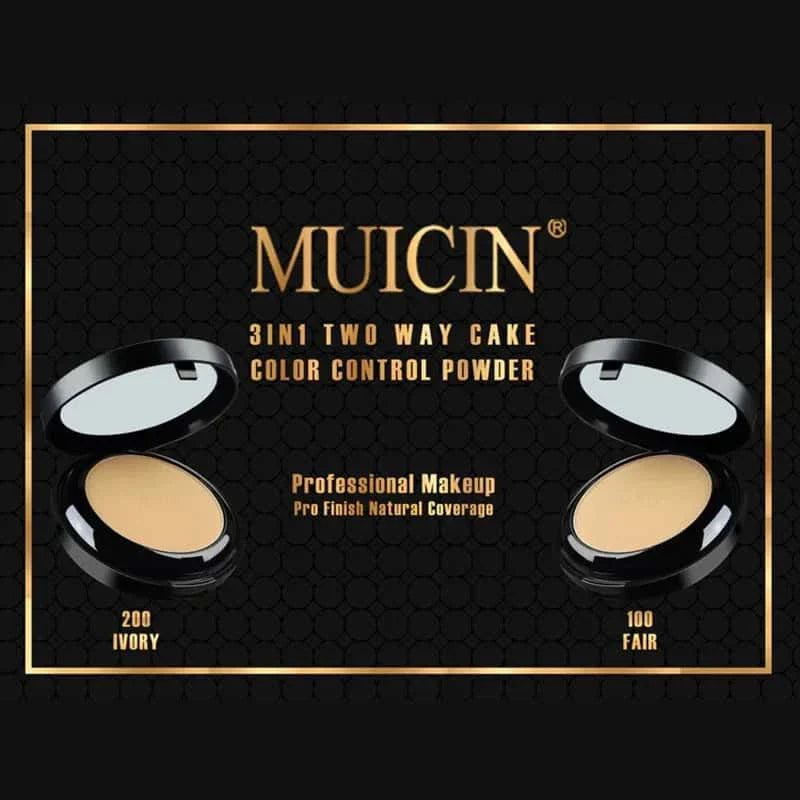 Luminous 3 In 1 Two Way Compact Face Powder - Muicin
