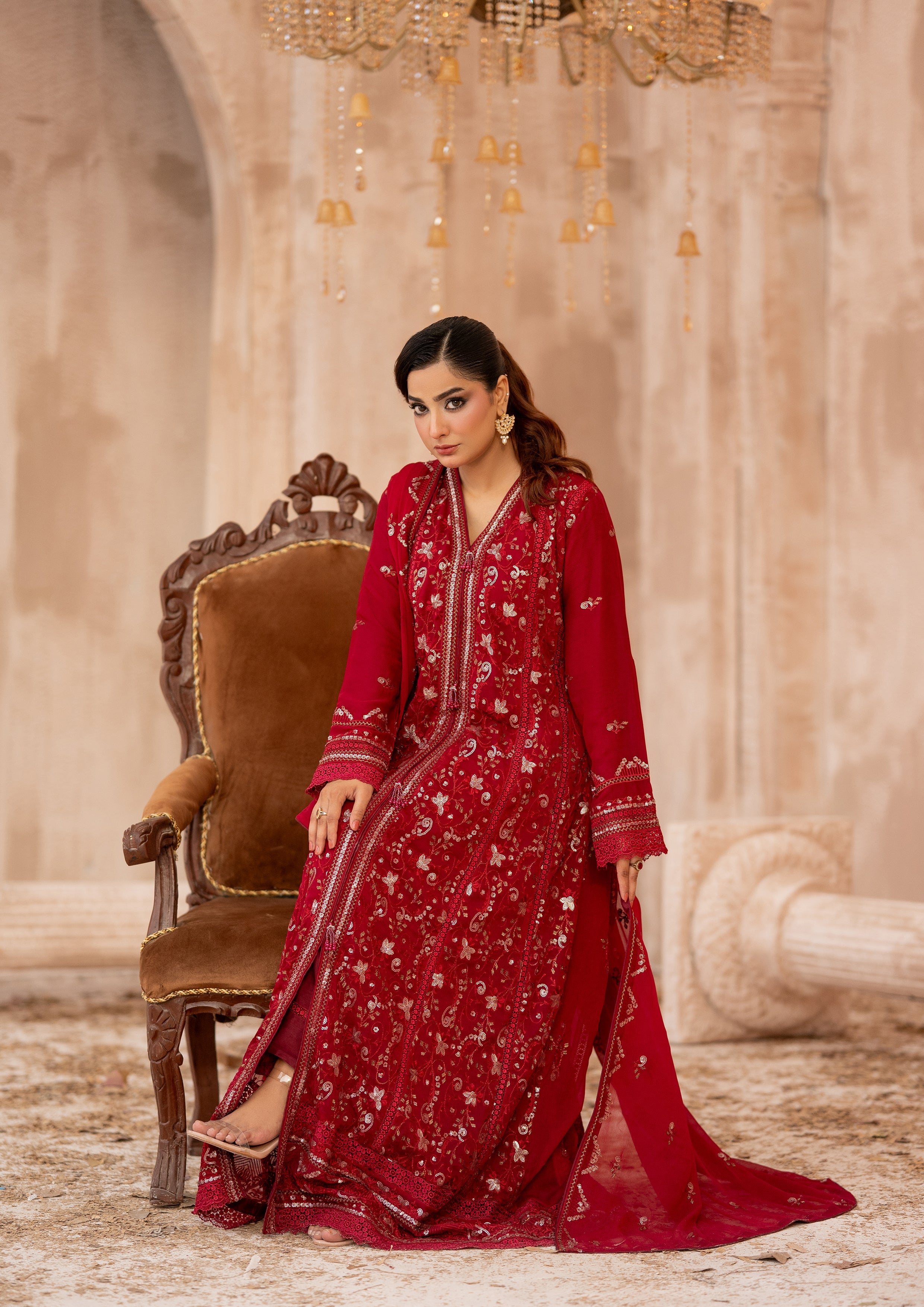 Ghazala BN-1174 - 3 Piece Stitched Fancy Heavy Embroidered - Bint-e-Noor