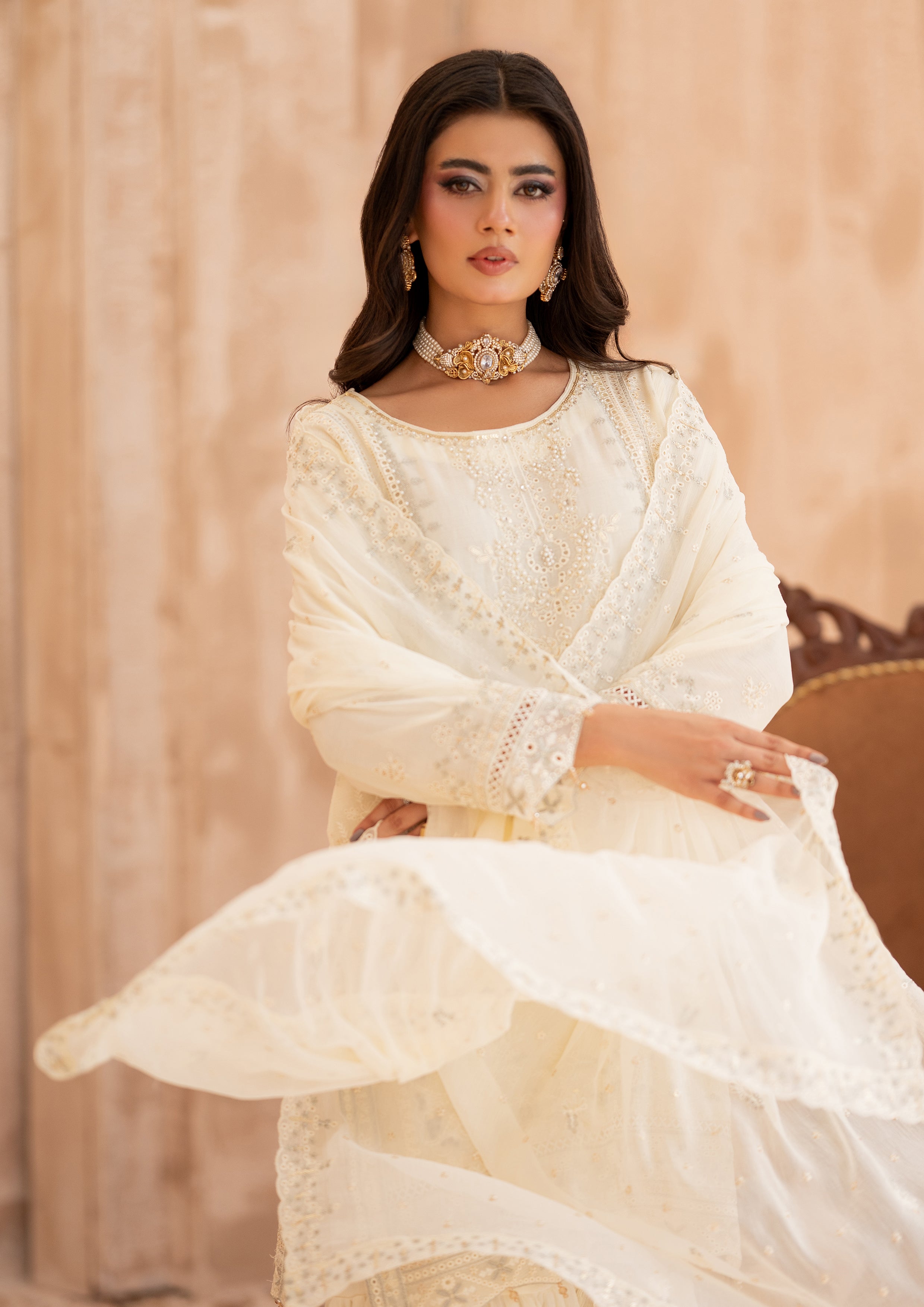Alvina BN-1178 - 3 Piece Stitched Fancy Heavy Embroidered - Bint-e-Noor