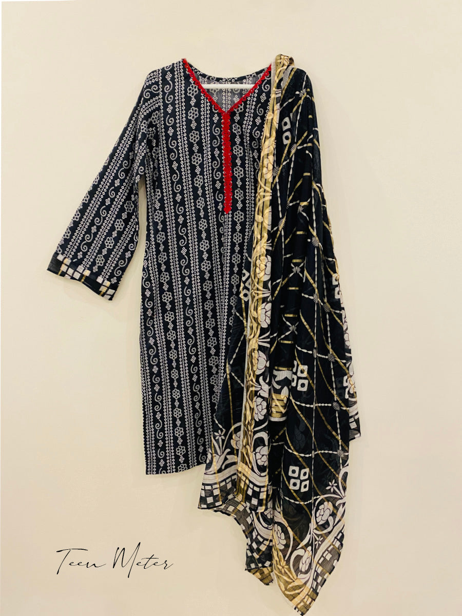 Black 2pc “Summer Lawn Prints” - Teen Meter