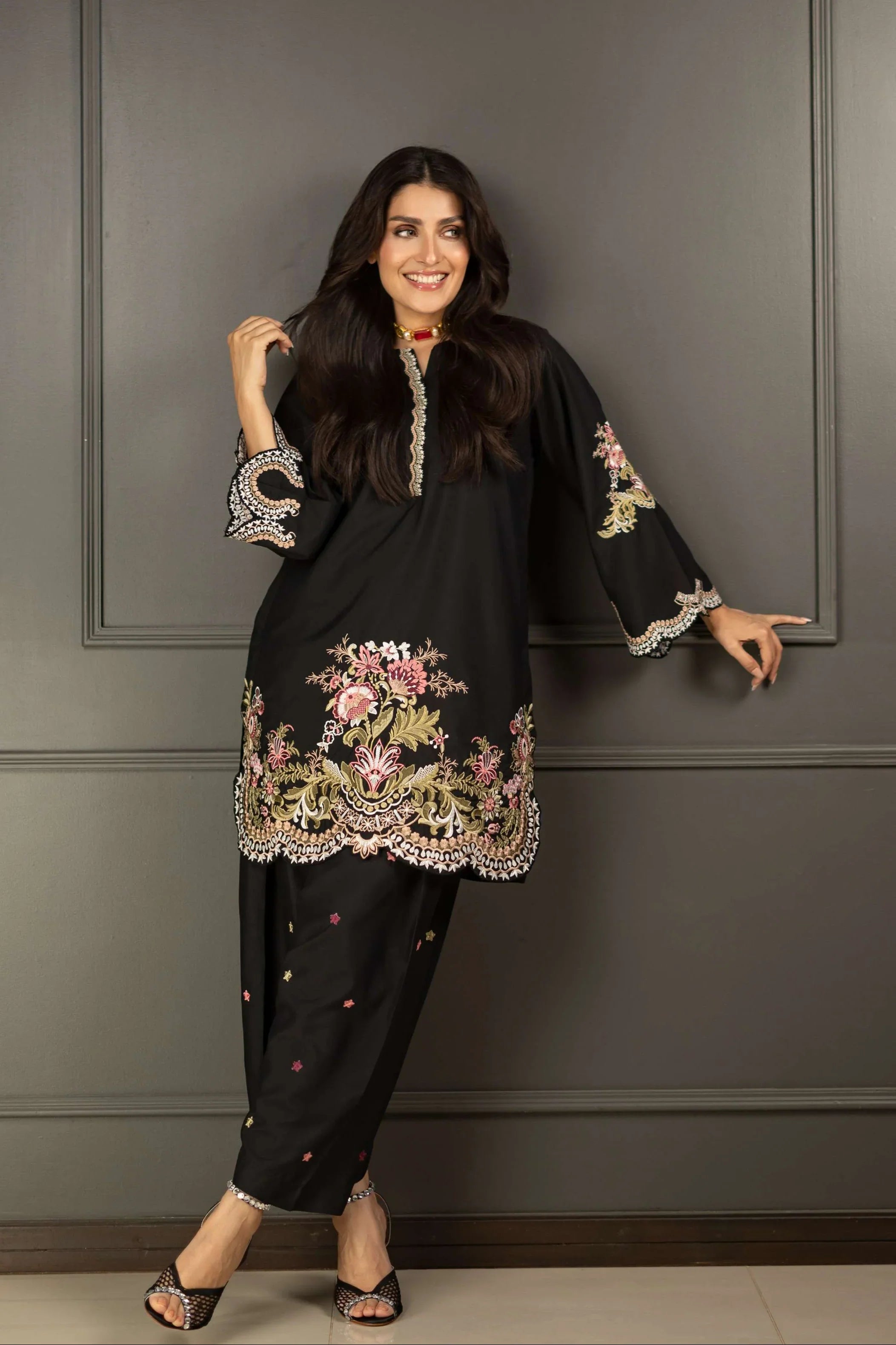 Mehar 2 PCs EMBROIDERY - Tawakal Closet