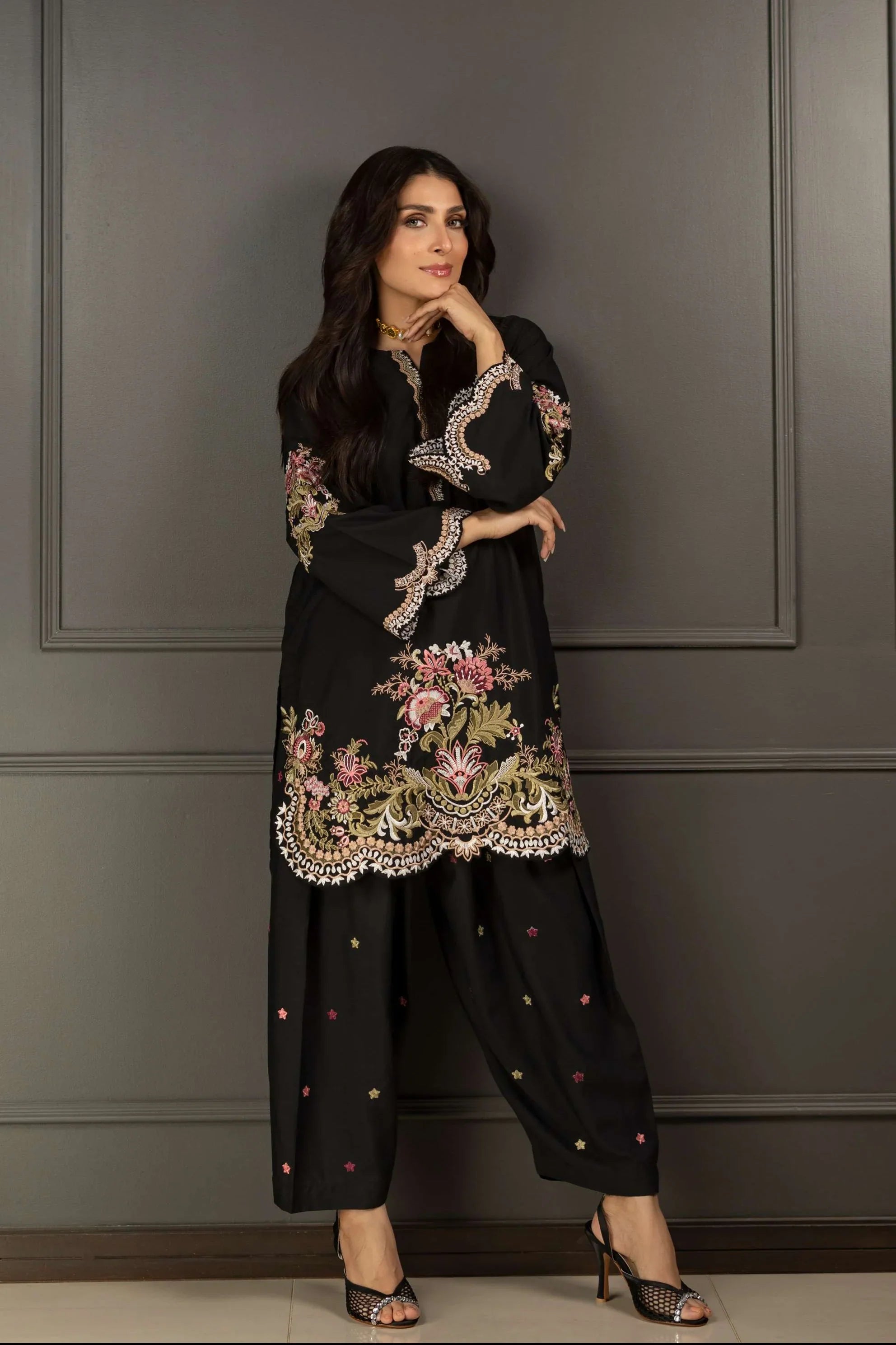 Mehar 2 PCs EMBROIDERY - Tawakal Closet