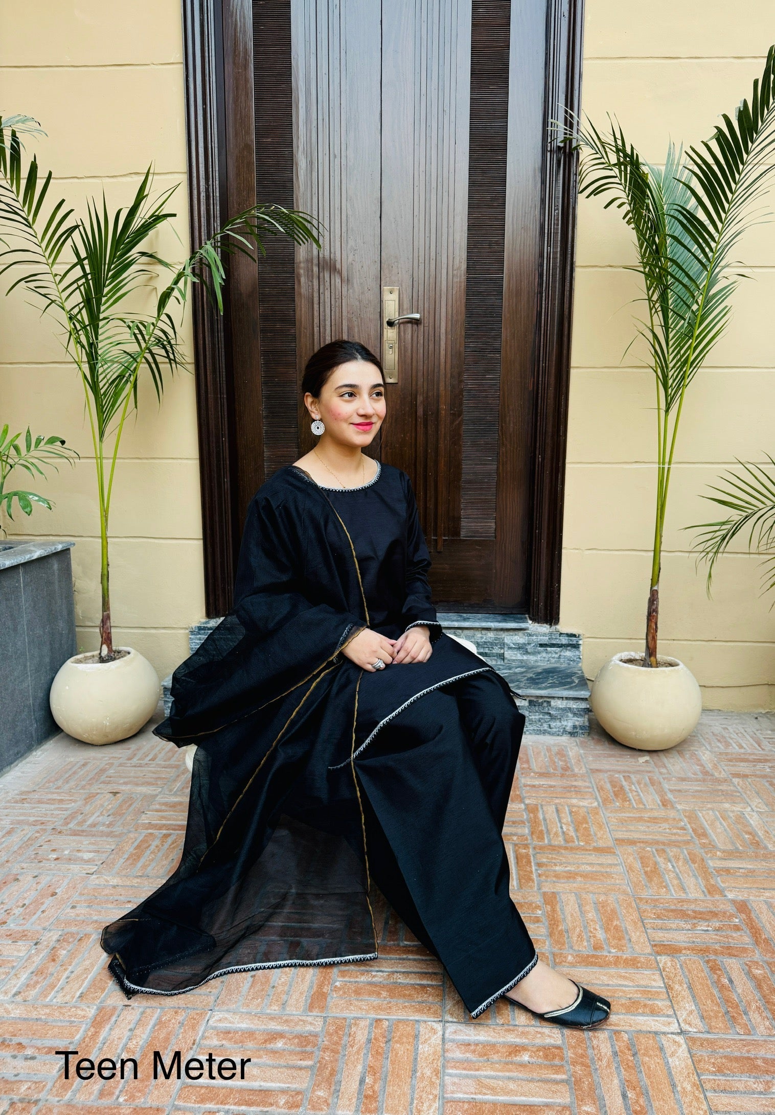 Black 3pc “ Raw silk” - Teen Meter