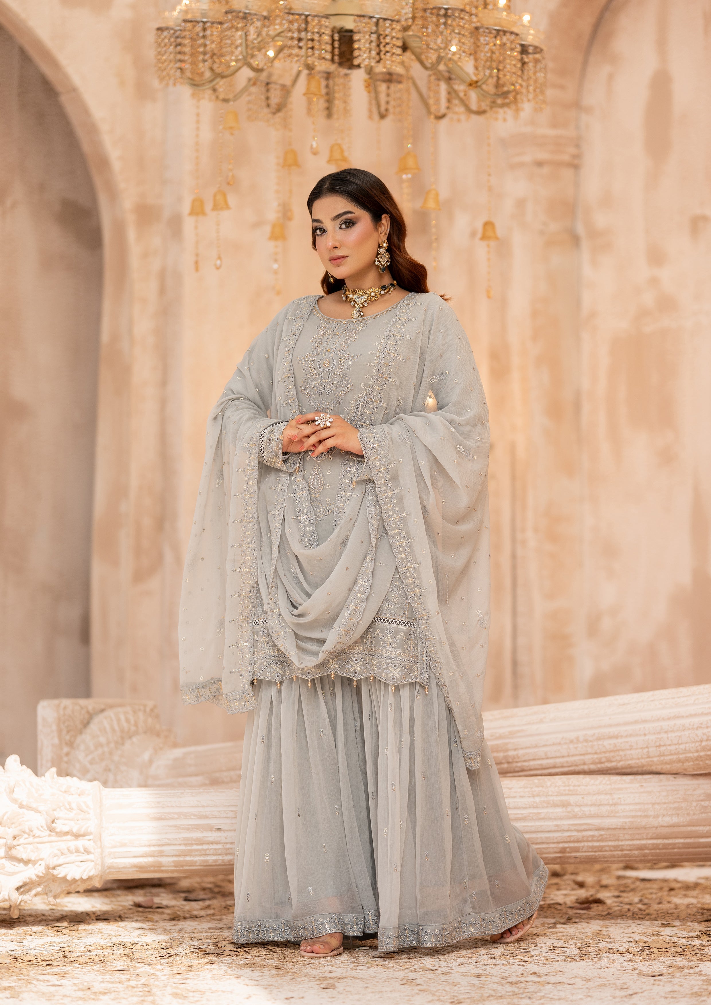 Alvina BN-1179 - 3 Piece Stitched Fancy Heavy Embroidered - Bint-e-Noor