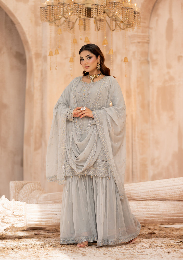 Alvina - 3 Piece Stitched Fancy Heavy Embroidered - Bint-e-Noor