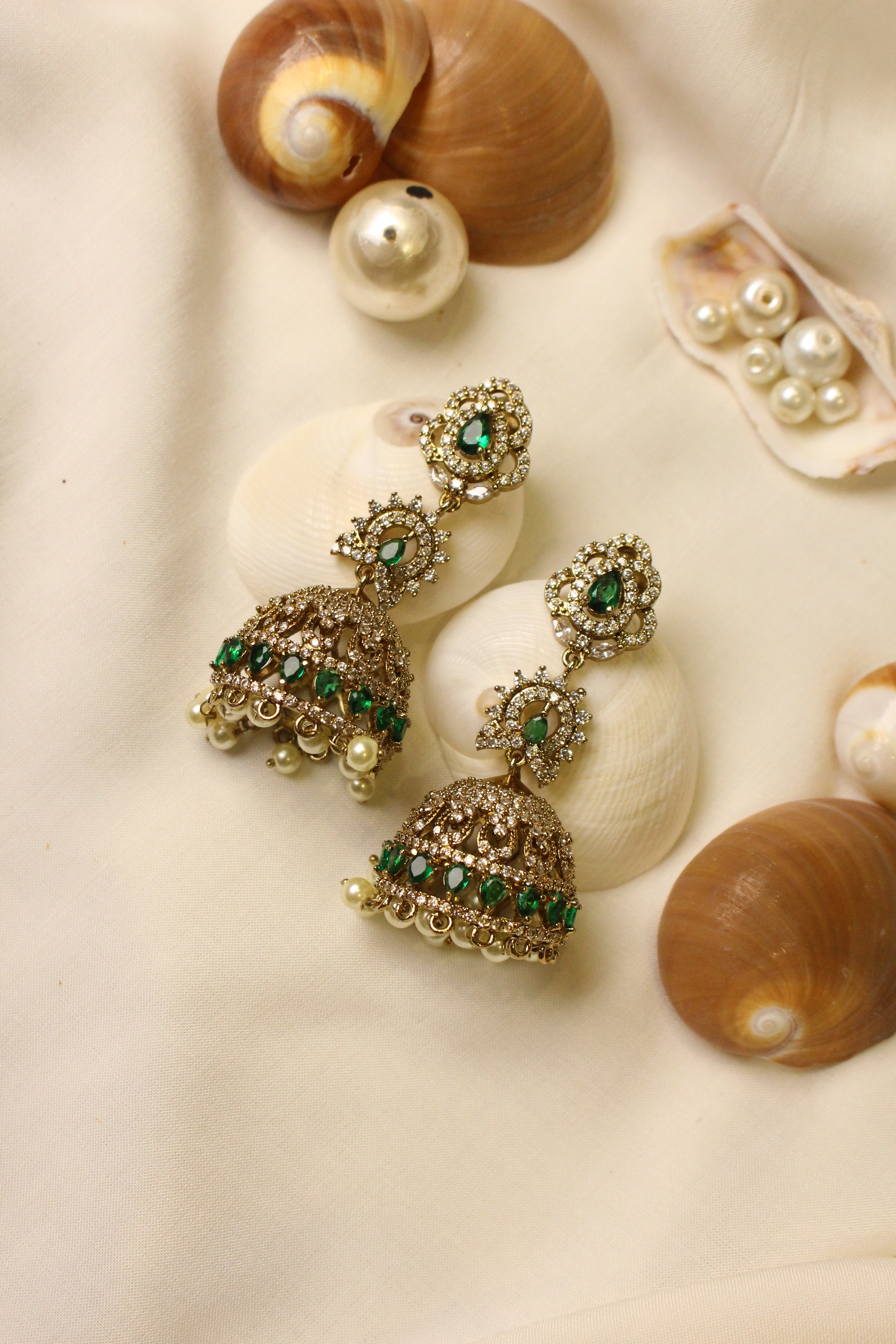 Diamond Style Statement Jhumki - Aloro Jewels