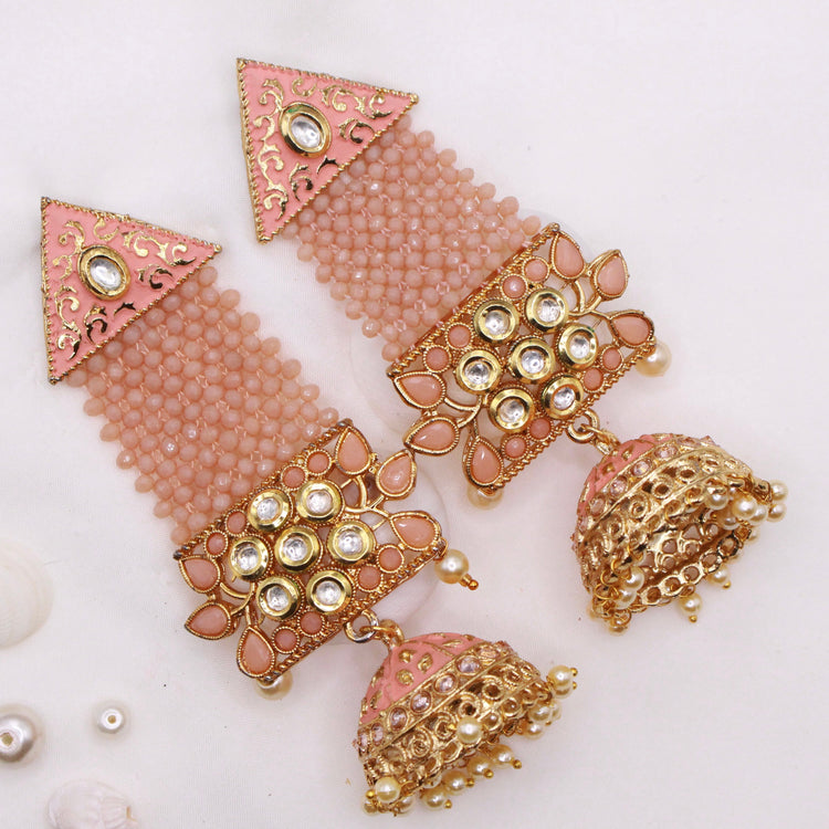 Long Stone Jhumke - Aloro Jewels