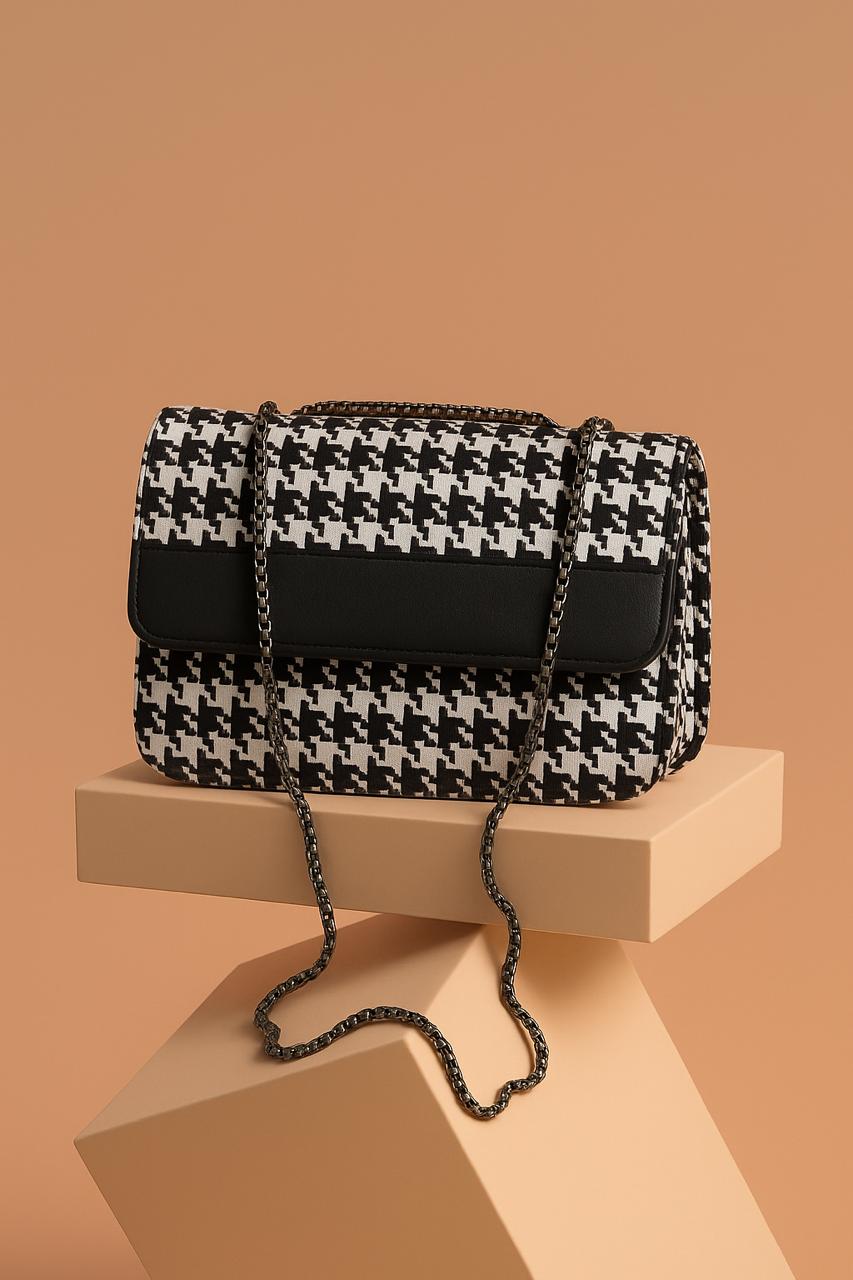 Houndstooth Crossbody - Bellabags