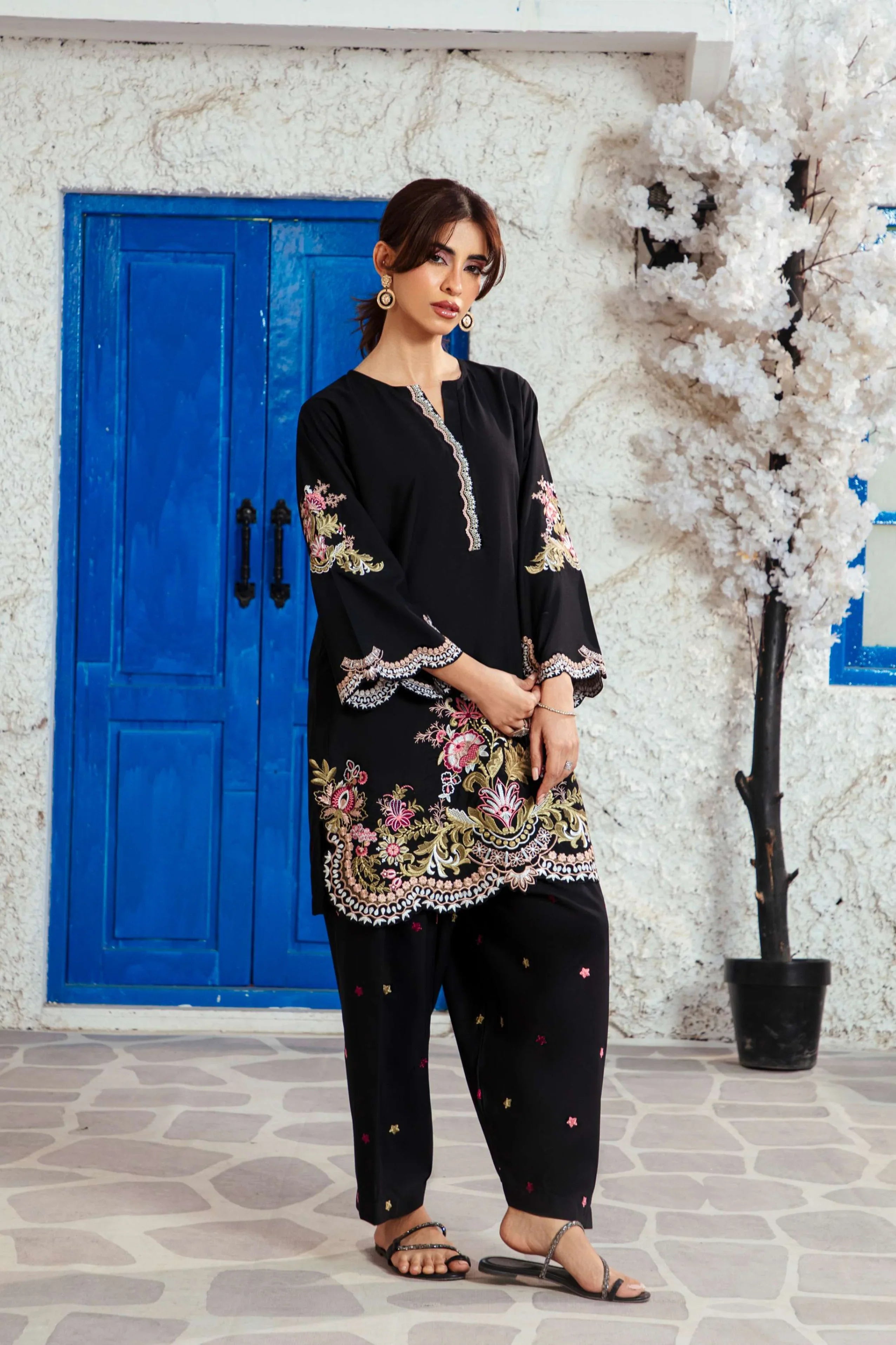 Mehar 2 PCs EMBROIDERY - Tawakal Closet