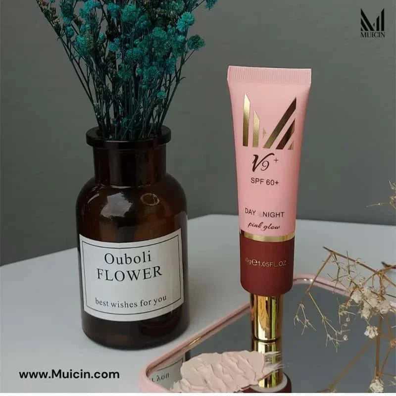V9 Pink Glow Day & Night Cc Primer Cream - Muicin