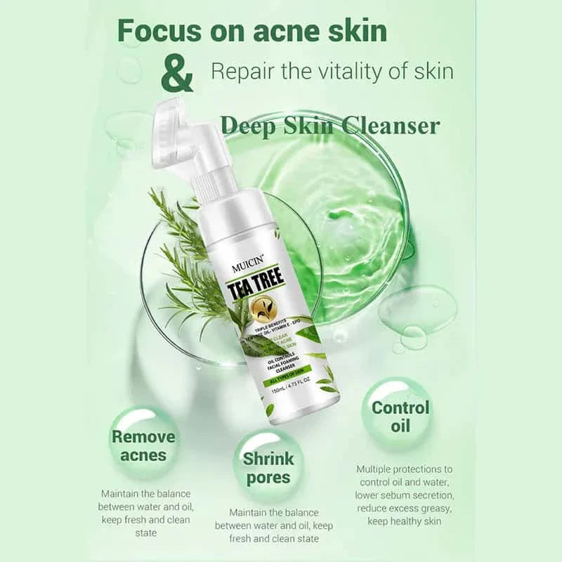 Tea Tree Bubble Foaming Facial Cleanser - Muicin