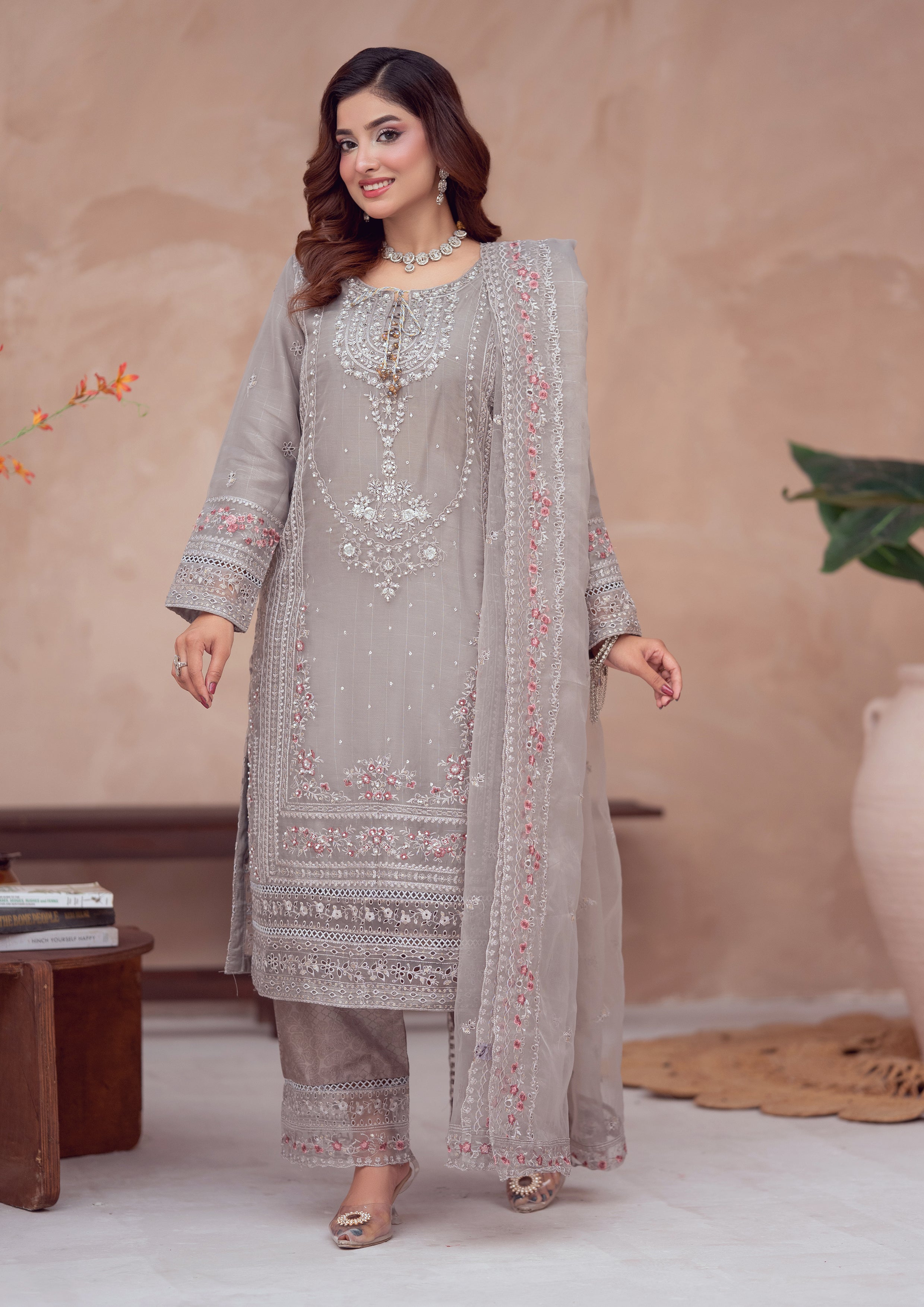 Masooma BN-1101 - 3 Piece Stitched Fancy Heavy Embroidered - Bint-e-Noor