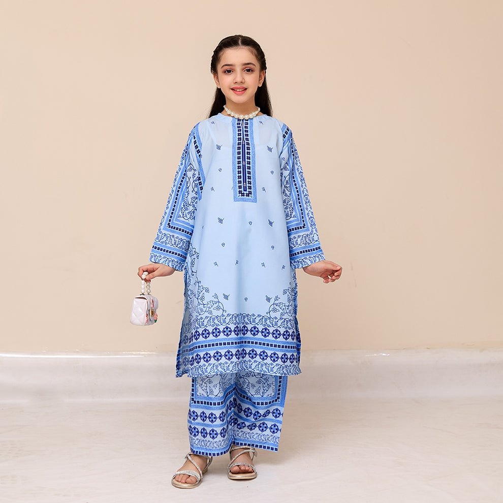 Paris Blue – Co-Ord Set - Silk - Rangooz