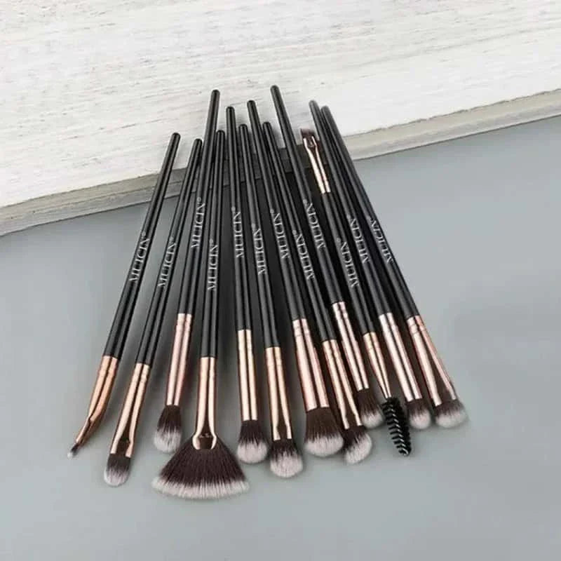 Rose Gold & Black Eye Brush Collection - 12 Pieces - Muicin