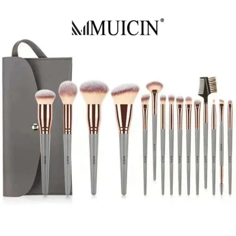 Beige & Rose Gold Makeup Brushes - Muicin