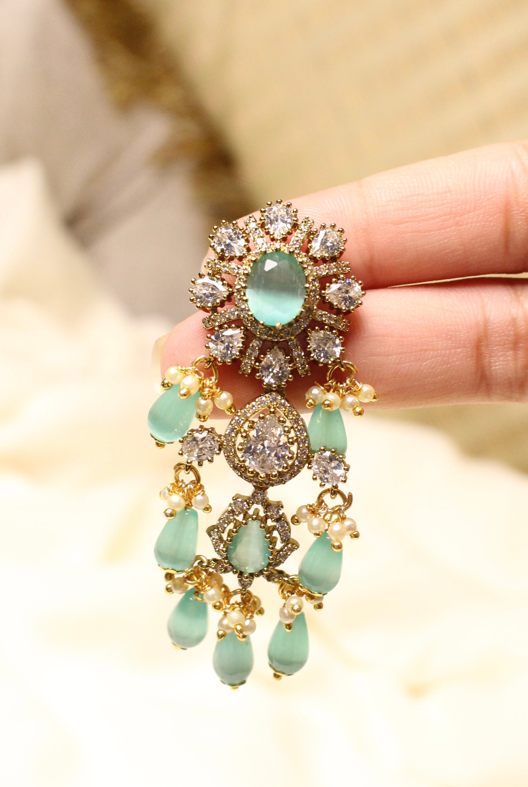 Mossinate Diamond Earrings - Aloro Jewels