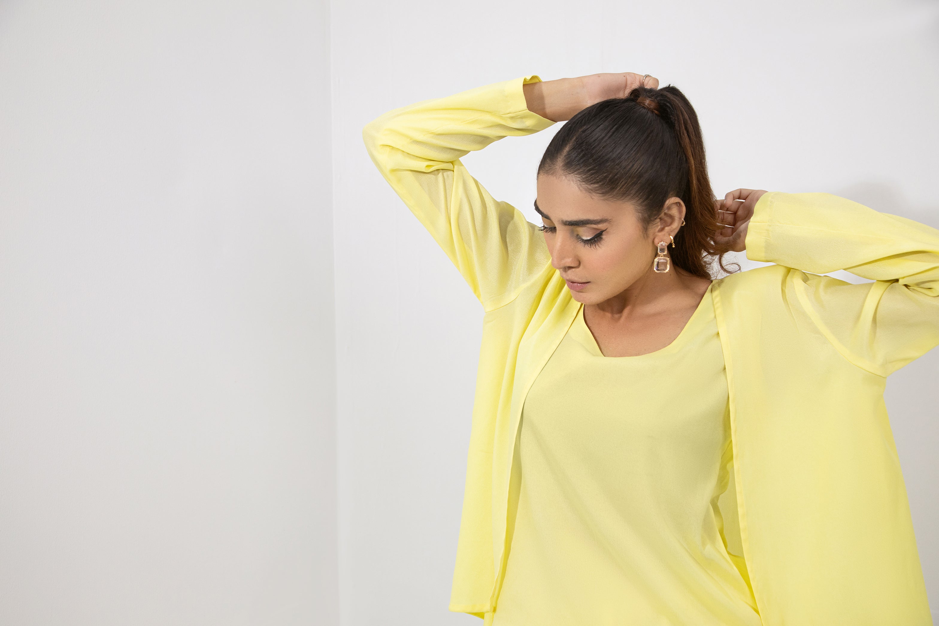 Casual Top with Cape and Trouser - SYAH
