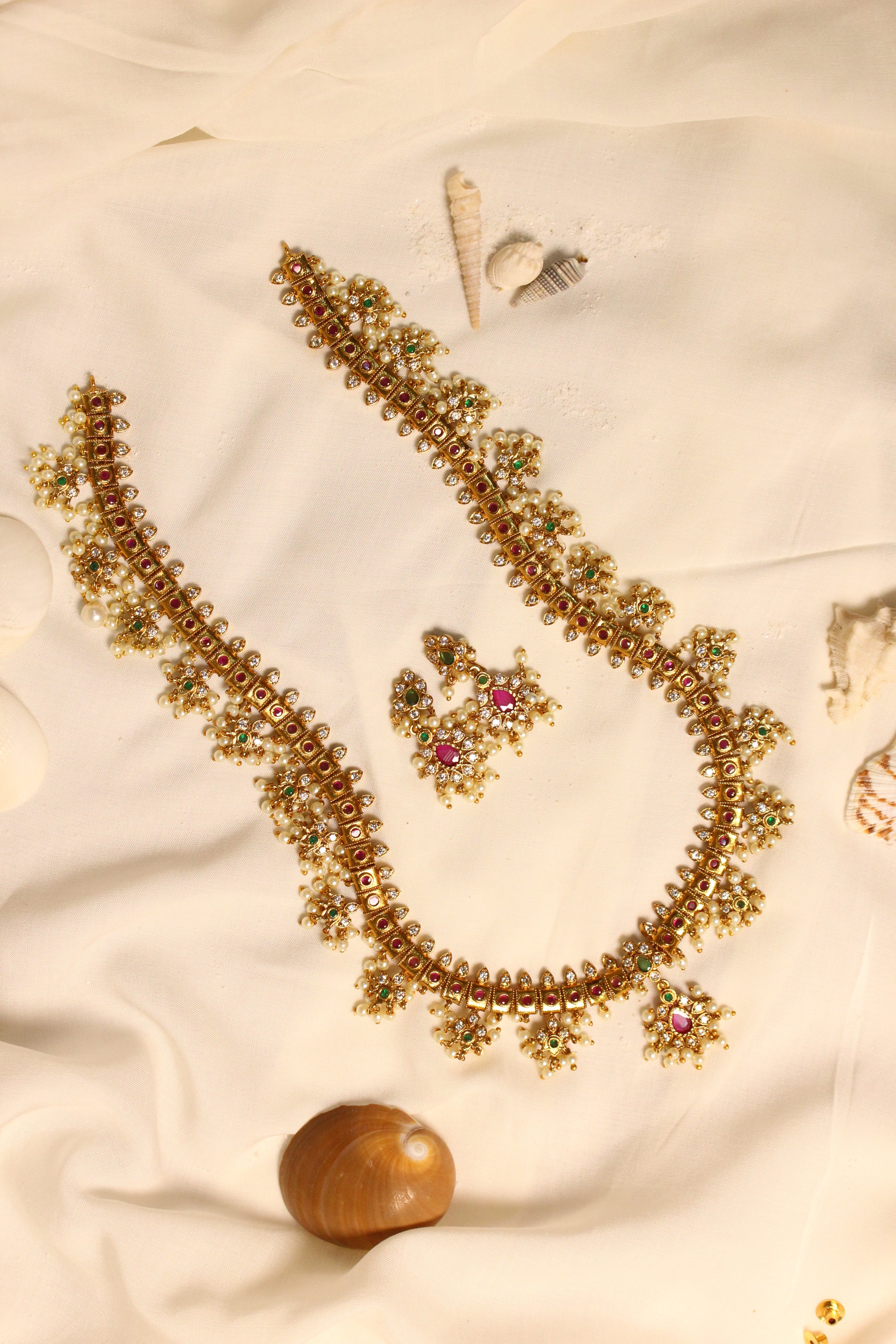 Gold Plated Jadau Mala - Aloro Jewels
