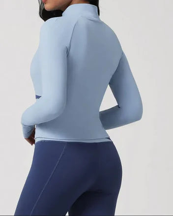Yoga and Gym Crop Zipper Jacket - Velora