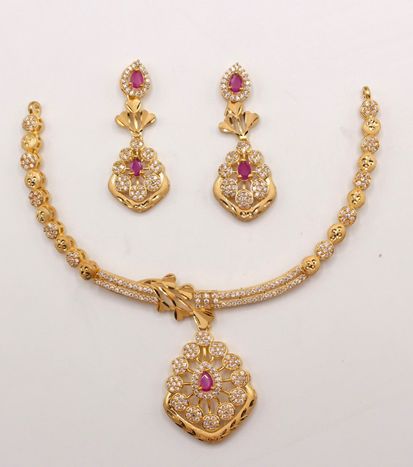 Gold Plated Floral Morr - Aloro Jewels