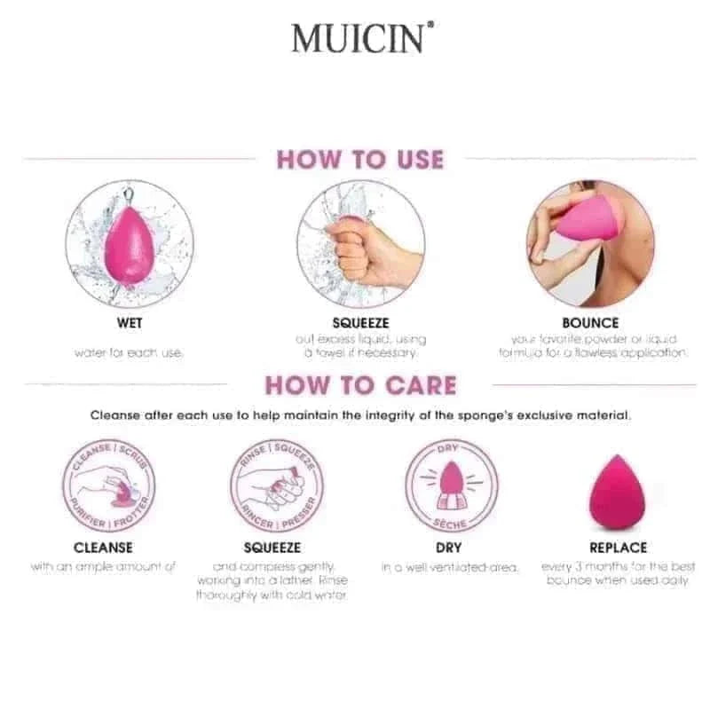 Pinky Sponge Makeup Blender - Muicin